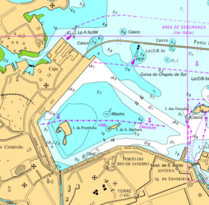 Carta náutica. Fonte: https://www.marinha.mil.br/chm/dados-do-segnav-cartas-raster-9